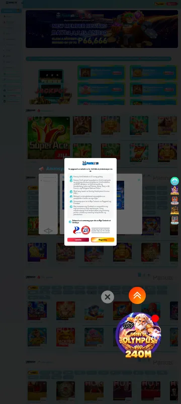 Panda Casino mobile view